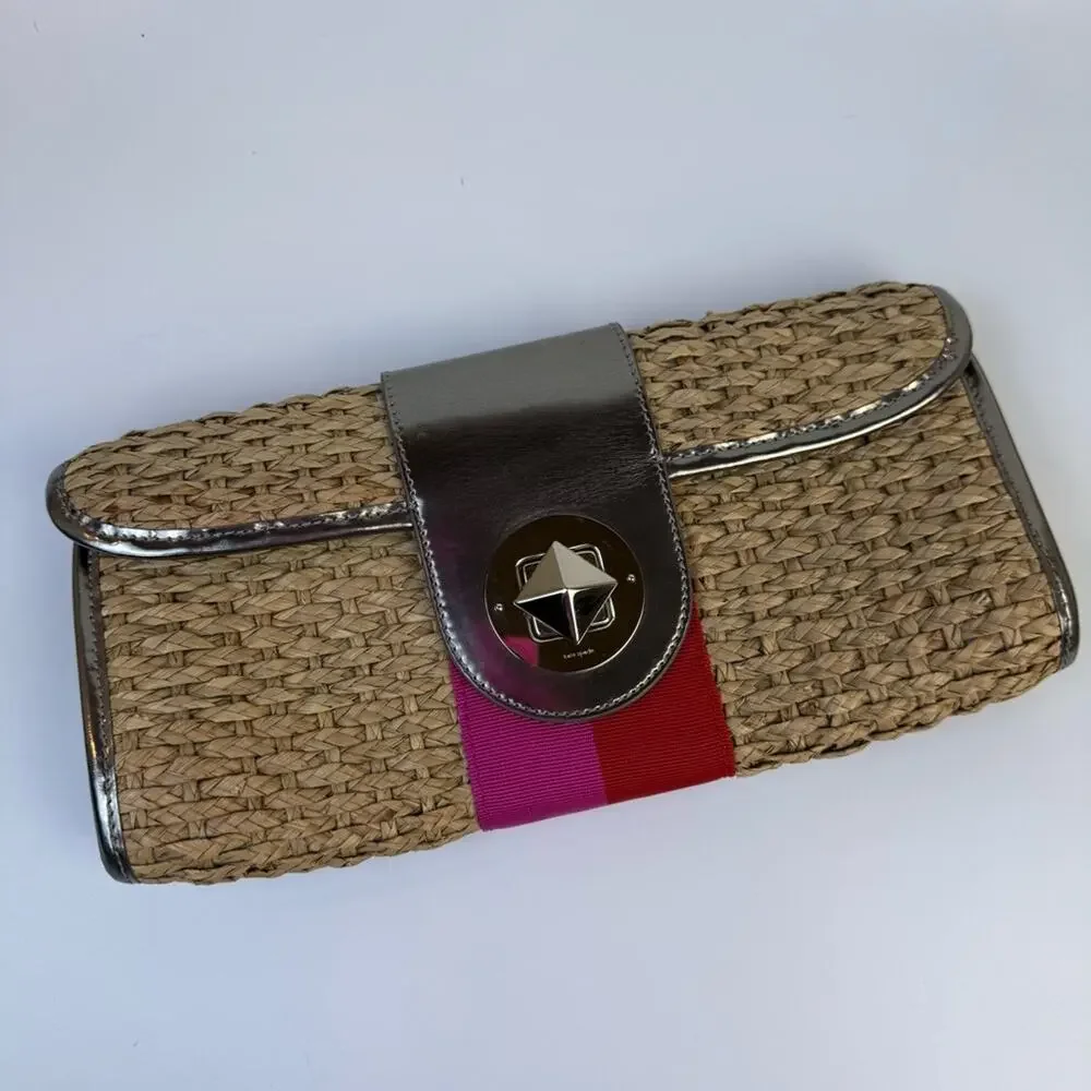 Kate Spade • Woven Straw Clutch